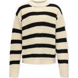 KIDS ONLY - KOGJUSTY L/S STRIPE PULLOVER - Gebreide Trui - Eggnog - Lange Mouwen