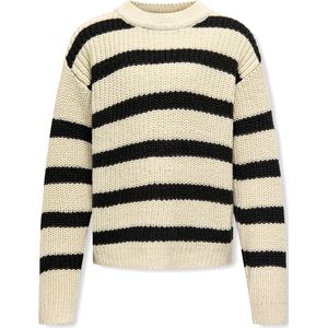 KIDS ONLY - KOGJUSTY L/S STRIPE PULLOVER - Gebreide Trui - Eggnog - Lange Mouwen