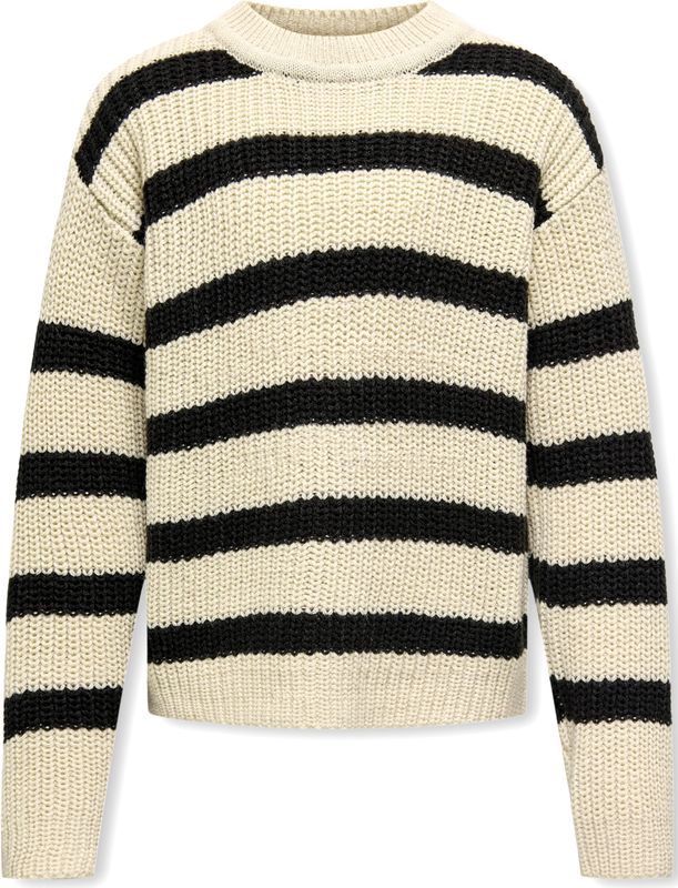 KIDS ONLY - KOGJUSTY L/S STRIPE PULLOVER - Gebreide Trui - Eggnog - Lange Mouwen