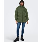 Onlmaddie - Puffer Jas - Winddicht - Lang - Met Capuchon