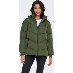 Onlmaddie - Puffer Jas - Winddicht - Lang - Met Capuchon