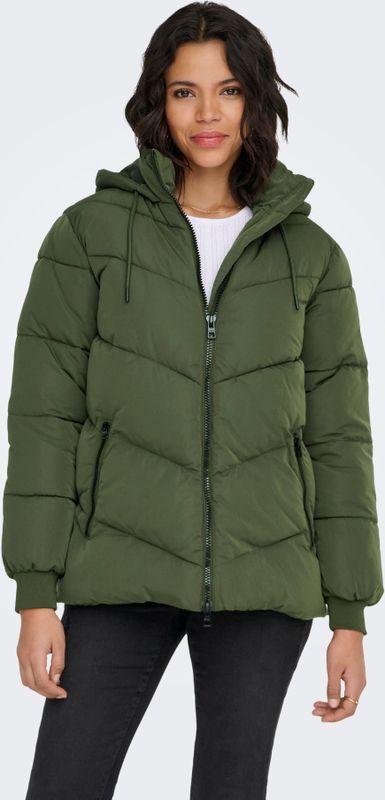 Onlmaddie - Puffer Jas - Winddicht - Lang - Met Capuchon