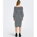 Olmmarie - Midi-jurk - Gebreid - Off-shoulder - Lange Mouwen - Regular Fit