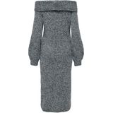 Olmmarie - Midi-jurk - Gebreid - Off-shoulder - Lange Mouwen - Regular Fit