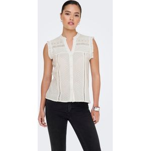 Onlevelyn - Top - Mouwloos - V-Hals - Kanten Detail - Regular Fit