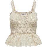 ONLY - Chrissia - Gebreide Top - Beige - Mouwloos