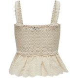 ONLY - Chrissia - Gebreide Top - Beige - Mouwloos