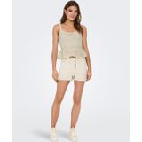 ONLY - Chrissia - Gebreide Top - Beige - Mouwloos