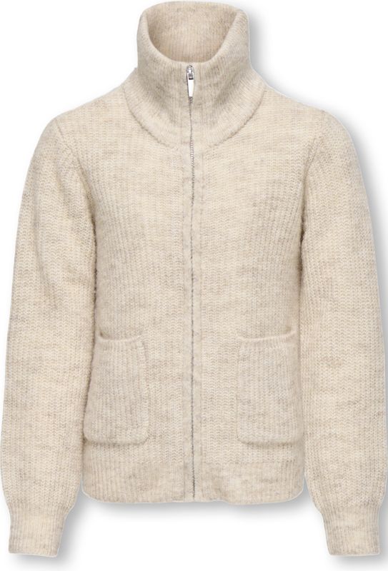 ONLY GIRLS - Vest - Grijs - Hoge Hals - Lange Mouwen - Ritssluiting