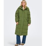 JDY - Jas - Lang - Met Capuchon - Knoopsluiting en Ritssluiting - Voorzakken met Ritssluiting