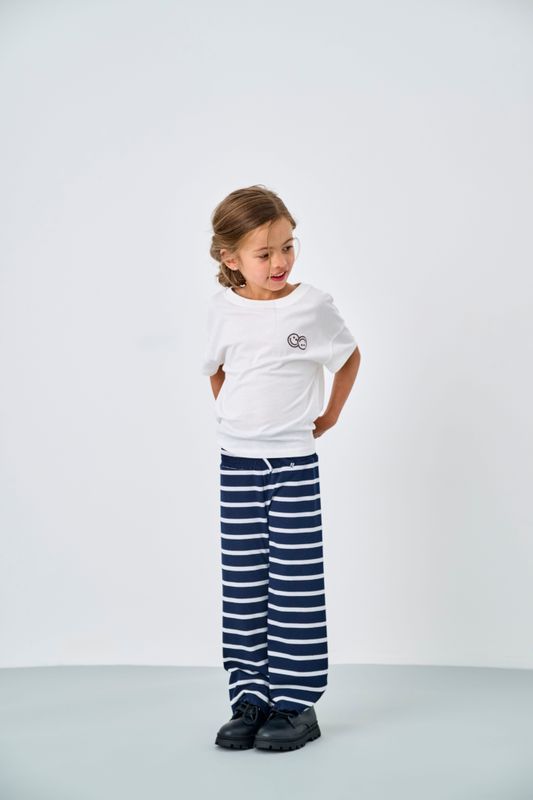 Only Mini Broek 'KMGSadie'  nachtblauw / wit