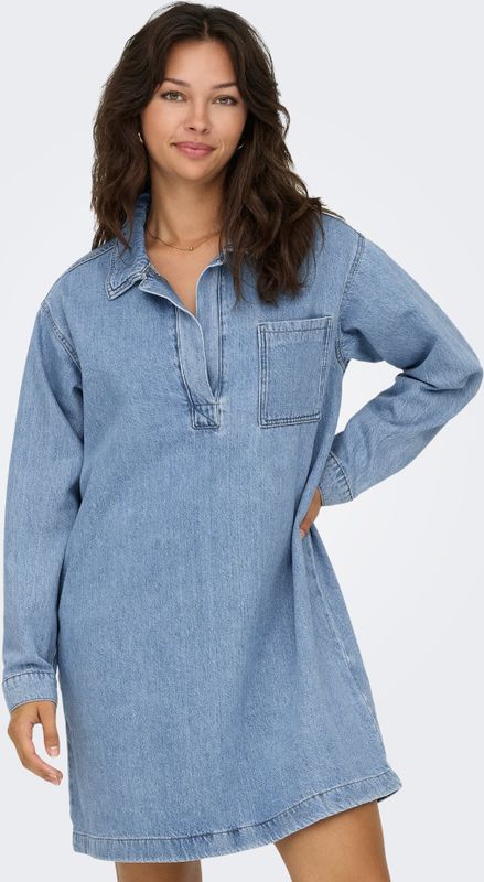 Onlbirdie - Lange Jurk - Denim - Knielengte - Loose Fit
