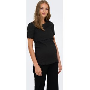 ONLY MATERNITY - Top - Regular Fit - Korte Mouwen - Gesmokt Detail