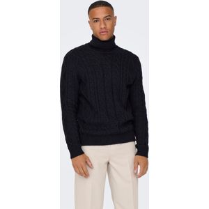 Onsrigge - Pullover - Kabelstructuur - Rolkraag - Lange Mouwen - Regular Fit