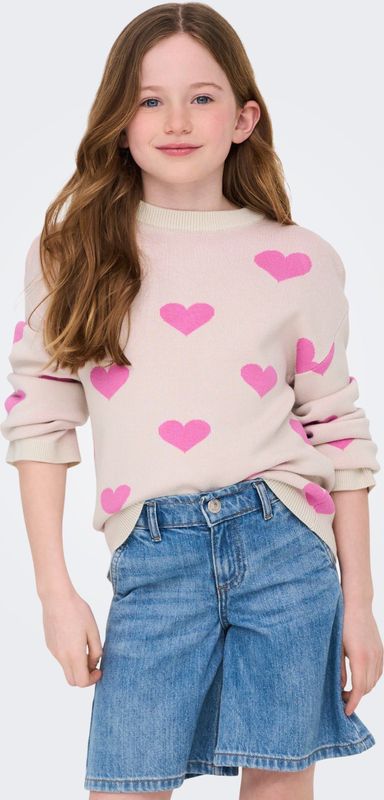 ONLY GIRLS - Gebreide Pullover - O-hals - Lange Mouwen - Loose Fit