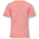 Top - O-hals - Korte Mouwen - Schelp Detail - Regular Fit