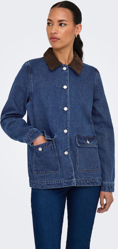 Only - Frankie - Damesjas - Lichtgrijs - Kwaliteitsmateriaal