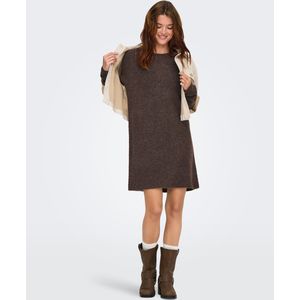 Only - ONLCAROL L/S DRESS KNT NOOS - Gebreide Jurk - Chocolate Martini