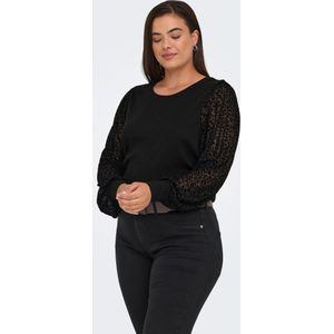ONLY - CARMAKOMA - Shirt - Zwart - Lange Mouwen