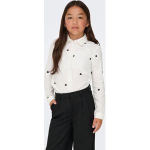 ONLY GIRLS - Overhemd - Blauw - Katoen - Lange Mouwen - Knoopsluiting