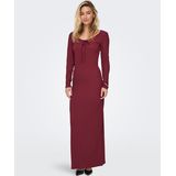 Onlhillary - Lange Jurk - Maxi Lengte - O-hals - Lange Mouwen - Regular Fit