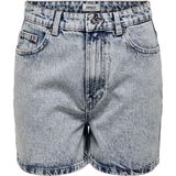 Denim Shorts - Light Was - High Waist - Regular Fit