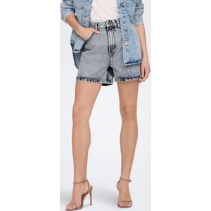 Denim Shorts - Light Was - High Waist - Regular Fit