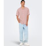 Overhemd - Effen - Katoen - Knoopsluiting - Kentkraag - Kwartmouw