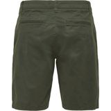 Onscam - Regular Fit Shorts - Zwart - Katoen - Riemlussen