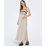 ONLY MATERNITY - Lange Jurk - Mouwloos - Vierkante Hals - Regular Fit