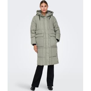 JDY - Puffer Jas - Lang - Winddicht - Capuchon met Verstelbaar Koord