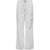 ONLY - Onlmalfy-inez Hw Stripe Cargo Pnt - Cloud Dancer - Pantalon Cargo - 100% Katoen