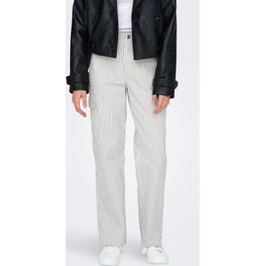 ONLY - Onlmalfy-inez Hw Stripe Cargo Pnt - Cloud Dancer - Pantalon Cargo - 100% Katoen