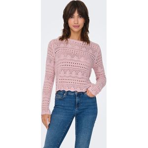 JDY - Gebreide Pullover - Gebreid - Boothals - Lange Mouwen - Schelp Detail