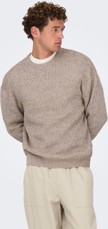 Onsjoe - Pullover - Gebreide Pullover - Ronde Hals - Lange Mouwen - Relaxed Fit