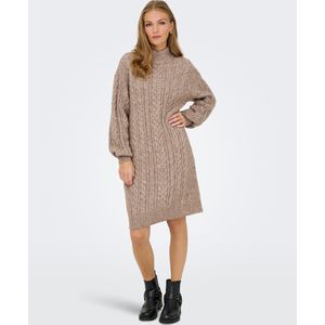 Onlida - Gebreide Jurk - Hoge Hals - Lange Mouwen - Regular Fit