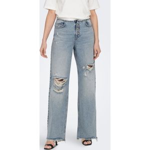 Onlkiki - High Waist Wide Leg Fit - Jeans - Mid Wash