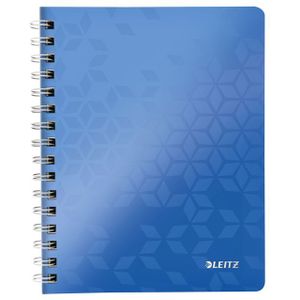 Notitieboek Leitz WOW A5 spiraal PP lijn blauw