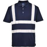 Portwest - Iona - Poloshirt - Navy - Hoge Zichtbaarheid, Reflecterende Strepen