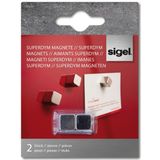 Glas-Magneetbord Magneet Sigel 1x1x1 cm, Zilver