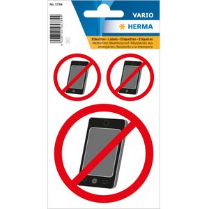 Waarschuwings etiketten geen mobieltje watervast 3 st. [10x]