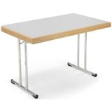 Klaptafel met randbekleding lichtgrijs 1200 700