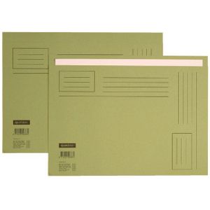 Vouwmap Quantore Folio ongelijke zijde 230gr groen [10x]