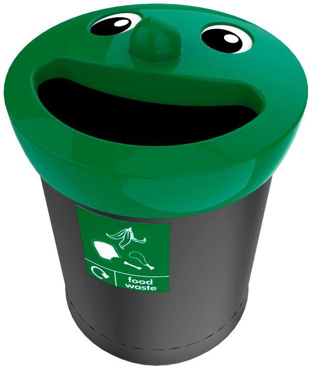 Smiley Face Bin - Afvalbak - 52 ltr - Gekleurd Deksel - UV-bestendig