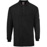 Vlamvertragende Antistatische lange mouw Polo Shirt maat 4XL, Black