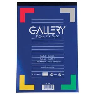 Gallery schrijfblok, ft A4, gelijnd, blok van 100 vel