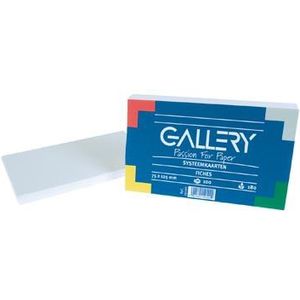 Gallery witte systeemkaarten, ft 7,5 x 12,5 cm, effen, pak van 100 stuks