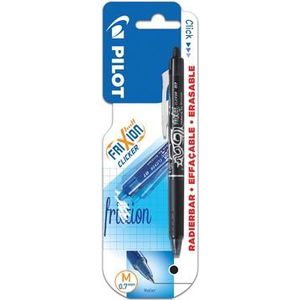 Pilot balpen FriXion Ball Clicker, schrijfbreedte: 0,7 mm, medium punt, op blister, zwart