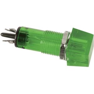 VIERKANTE SIGNAALLAMP 11.5 x 11.5mm 12V GROEN