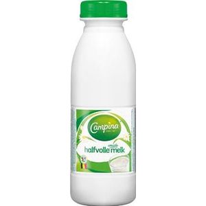 Campina halfvolle melk, 0,5 liter, pak van 6 flessen